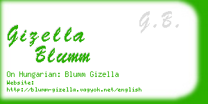 gizella blumm business card